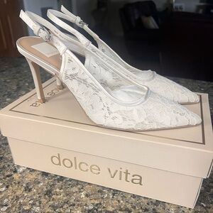 Dolce Vita Yami Ivory Lace Heels